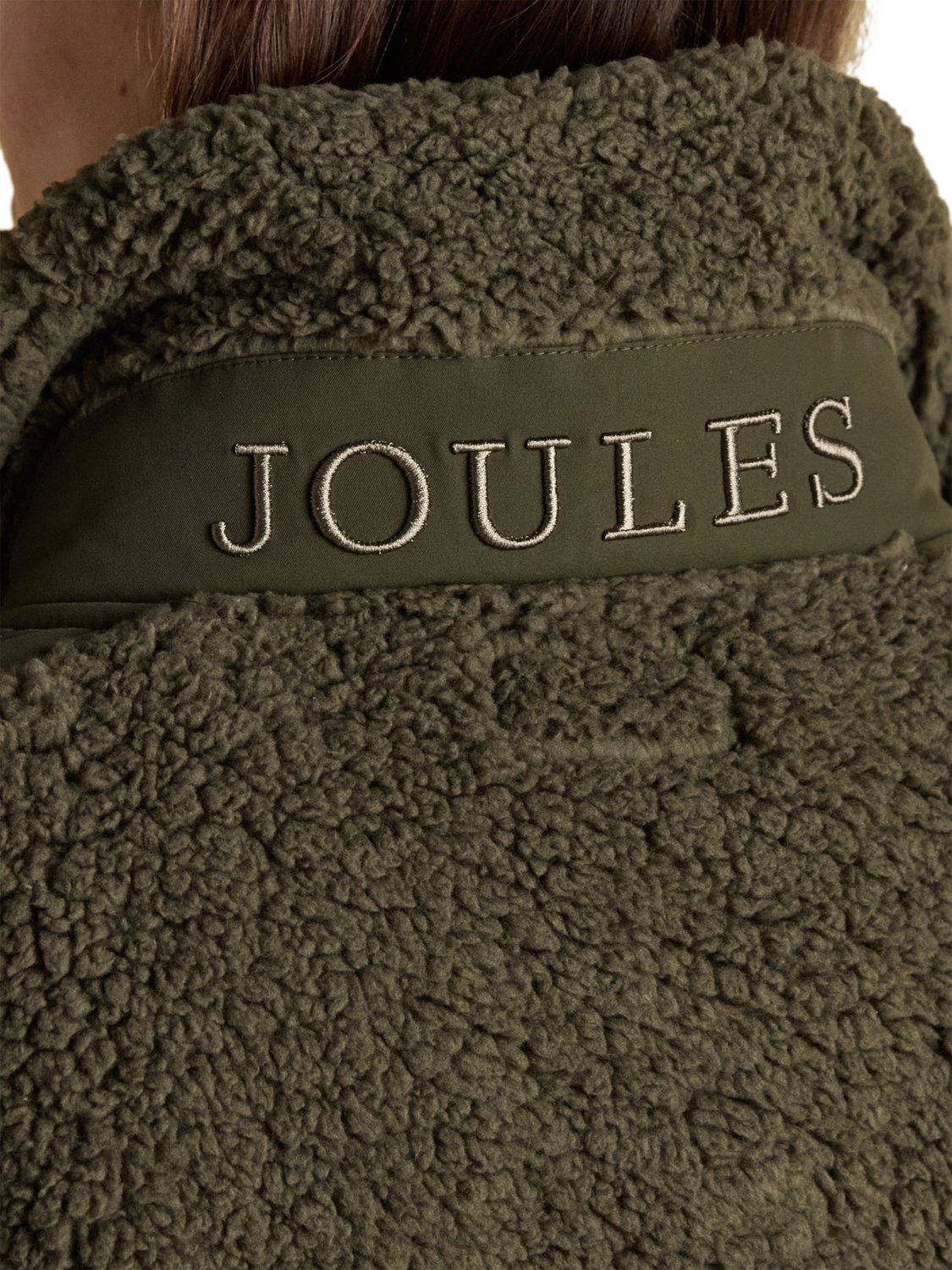 Product image 3 of 8, which shows Joules Half Zip Fleece Top, Khaki, 6