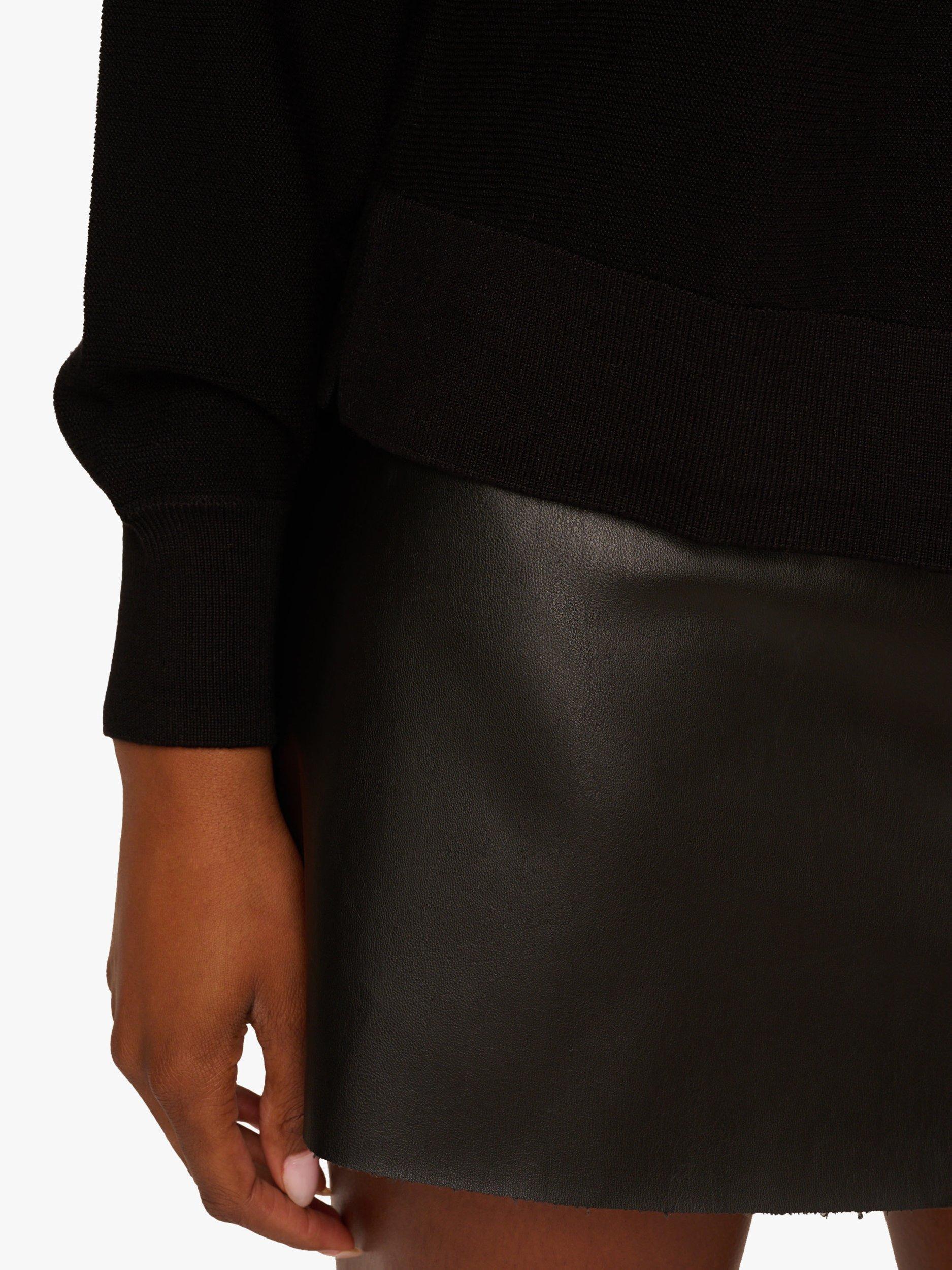 Product image 6 of 7, which shows Adrianna Papell Round Neck Jumper, Black, S