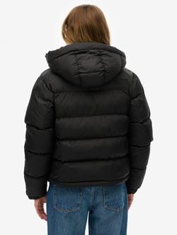 Superdry Hooded 5 Baffle Puffer Jacket, Black - view 2, Black
