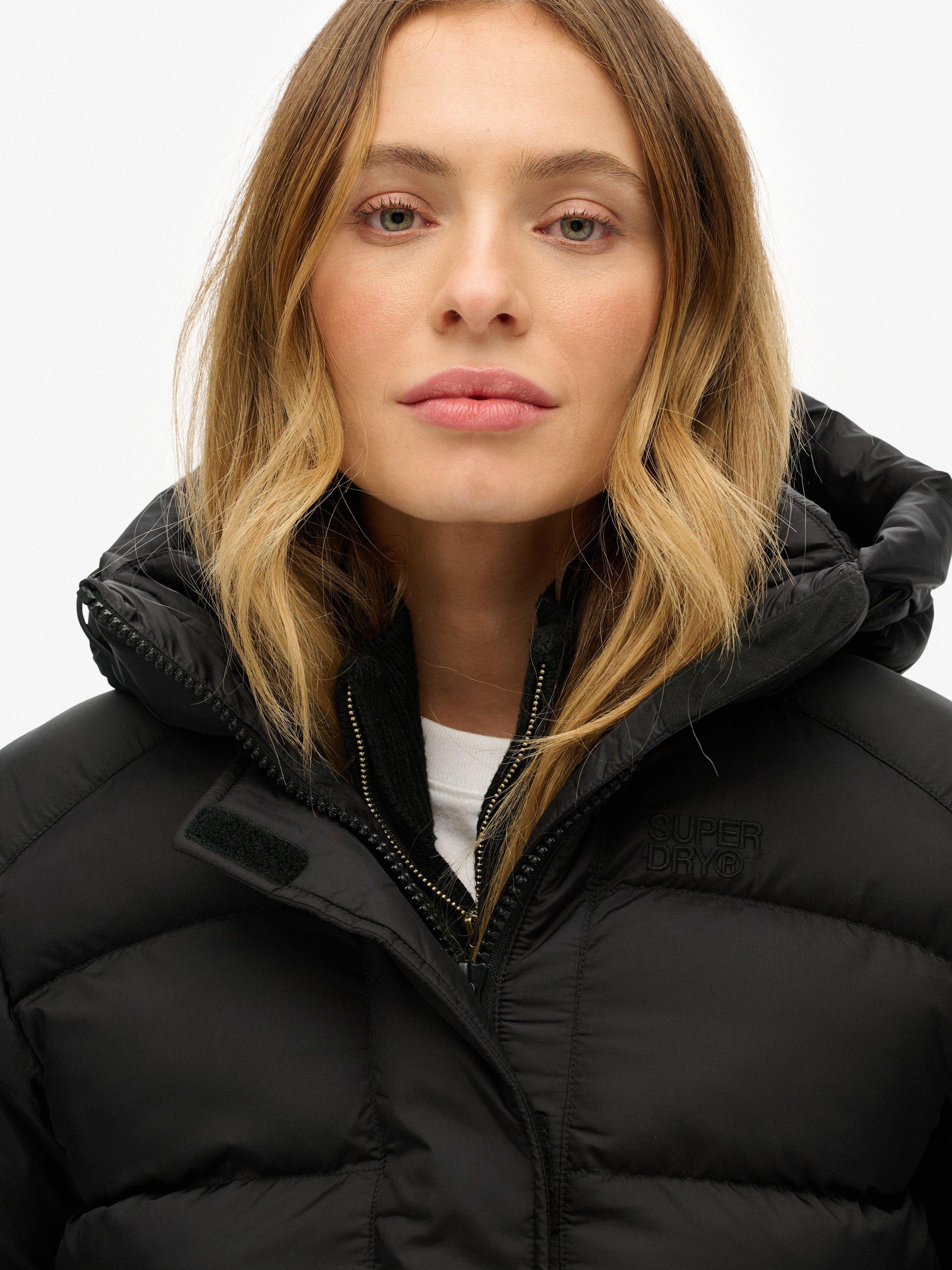 Product image 6 of 7, which shows Superdry Hooded 5 Baffle Puffer Jacket, Black, 12