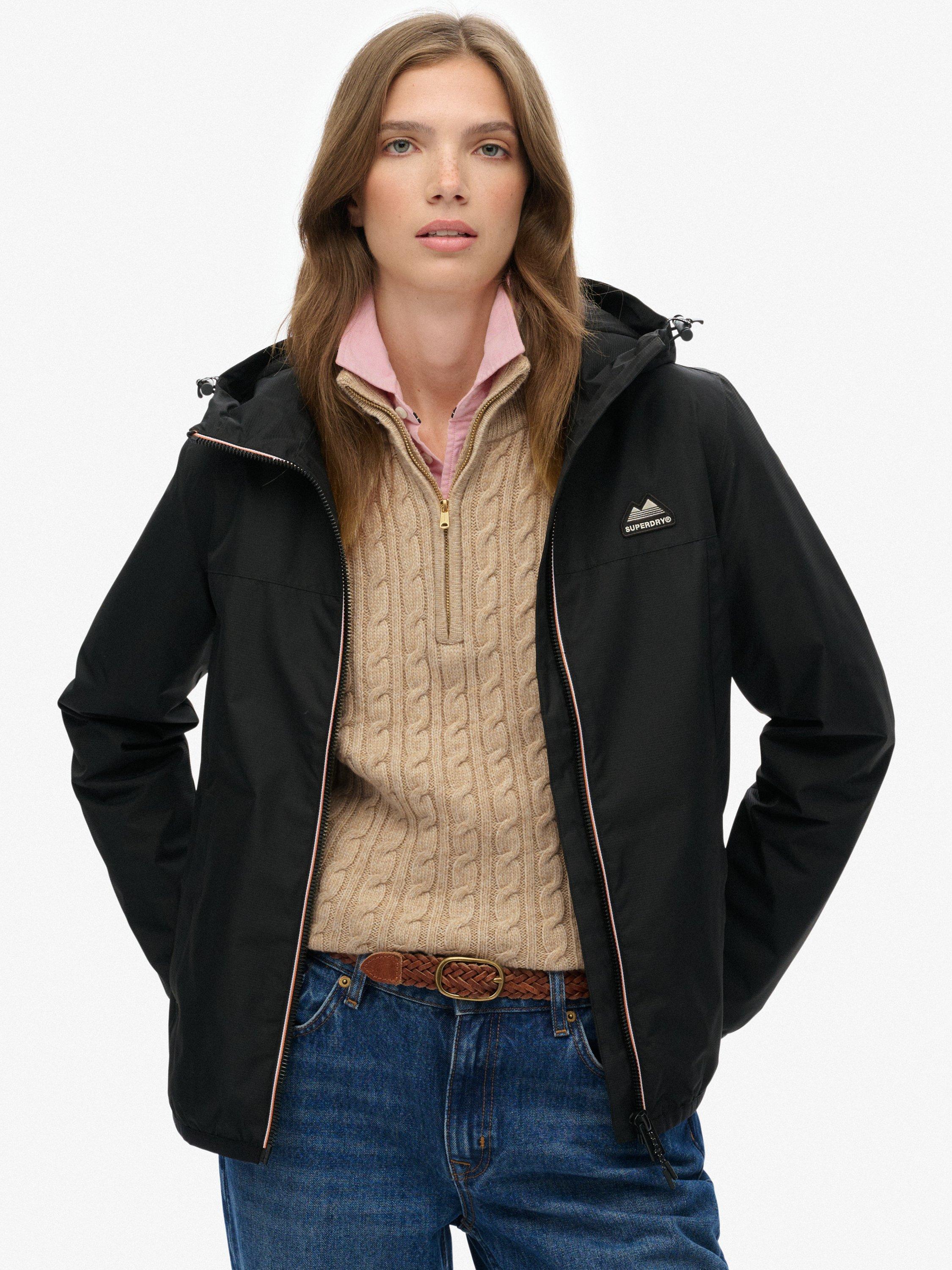 Product image 1 of 6, which shows Superdry Essential Tri Windbreaker Jacket, Black, 14