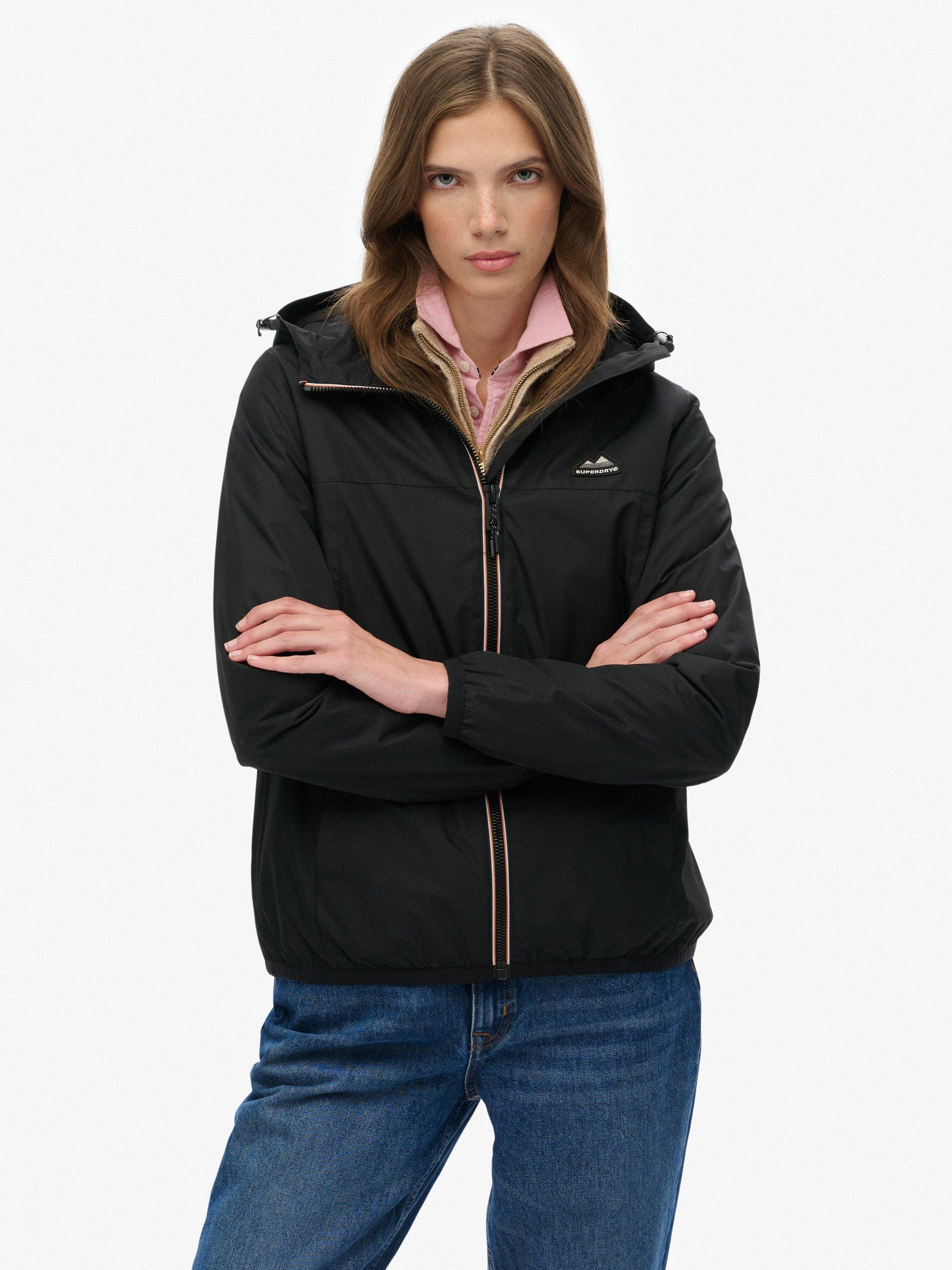 Product image 4 of 6, which shows Superdry Essential Tri Windbreaker Jacket, Black, 14