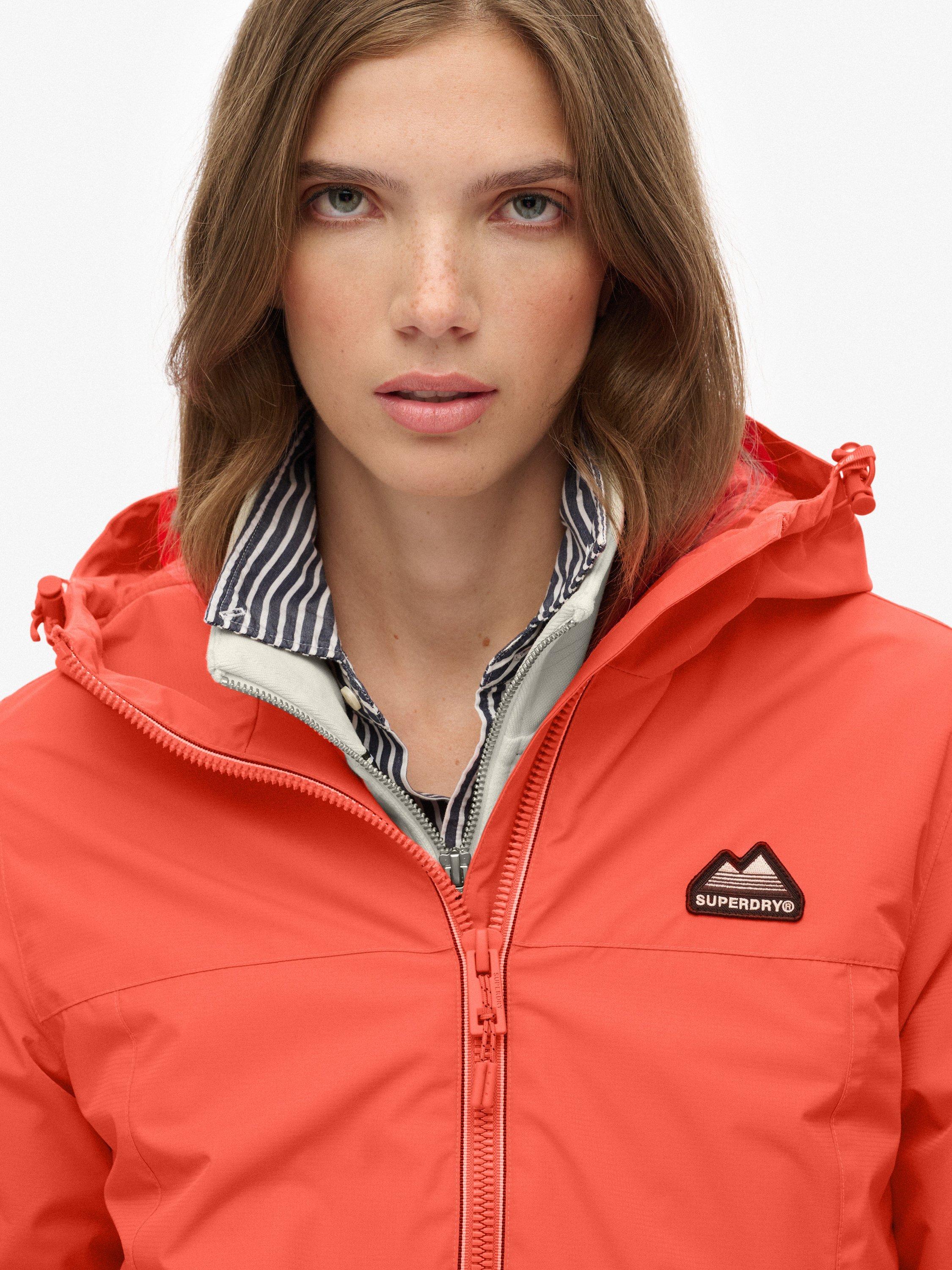 Product image 3 of 6, which shows Superdry Essential Tri Windbreaker Jacket, Hot Coral, 16