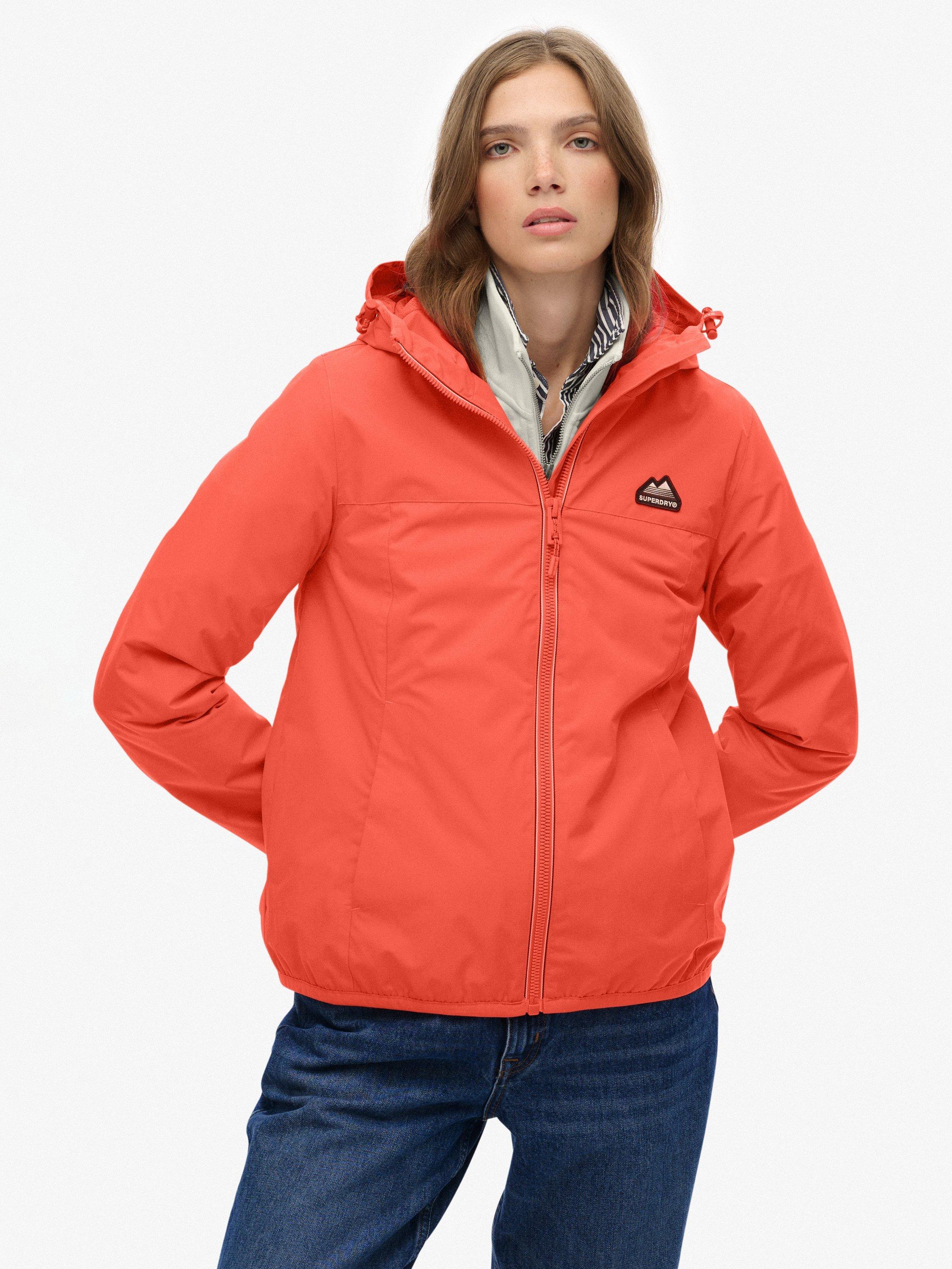 Product image 4 of 6, which shows Superdry Essential Tri Windbreaker Jacket, Hot Coral, 16
