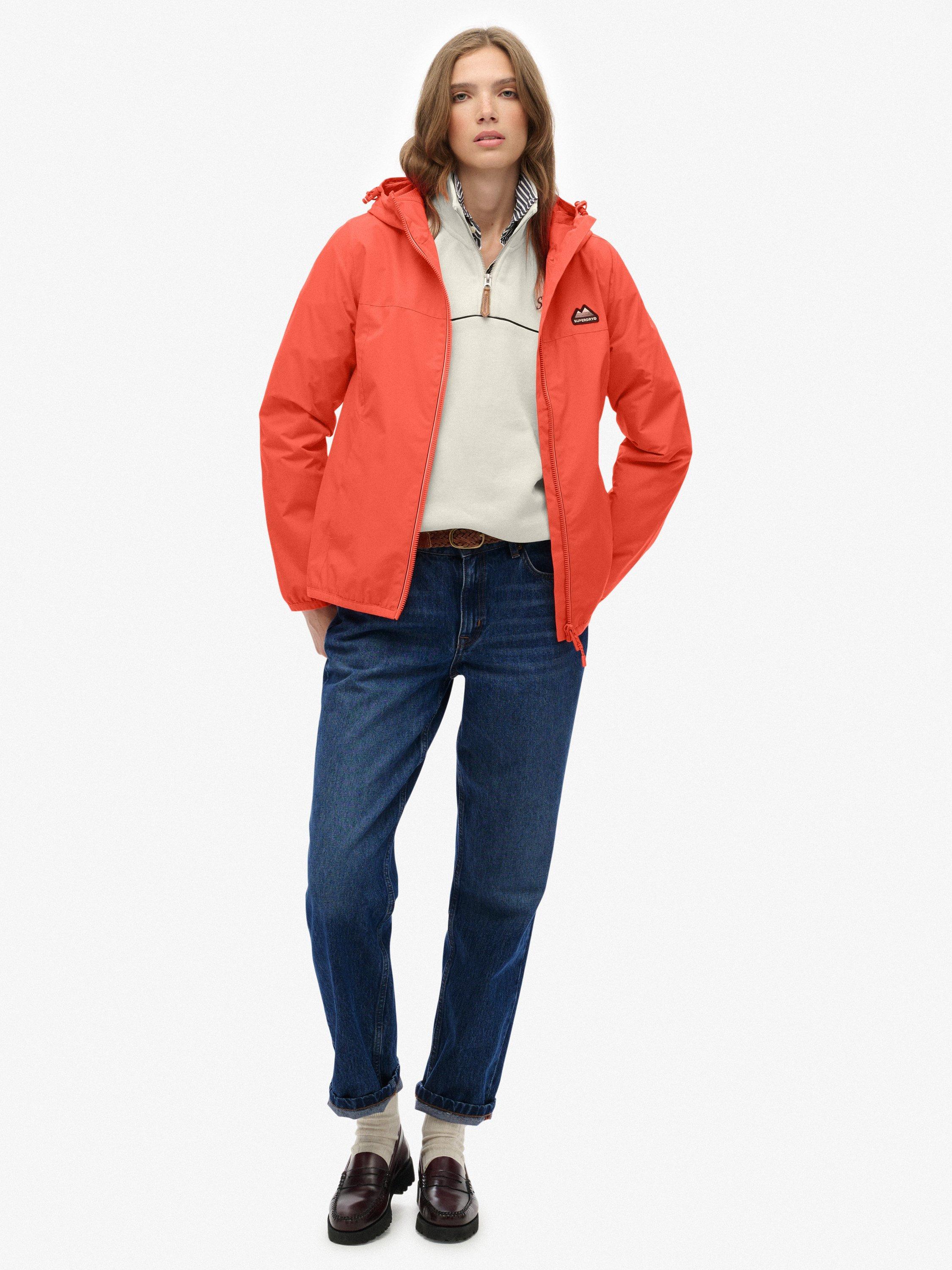 Product image 5 of 6, which shows Superdry Essential Tri Windbreaker Jacket, Hot Coral, 16