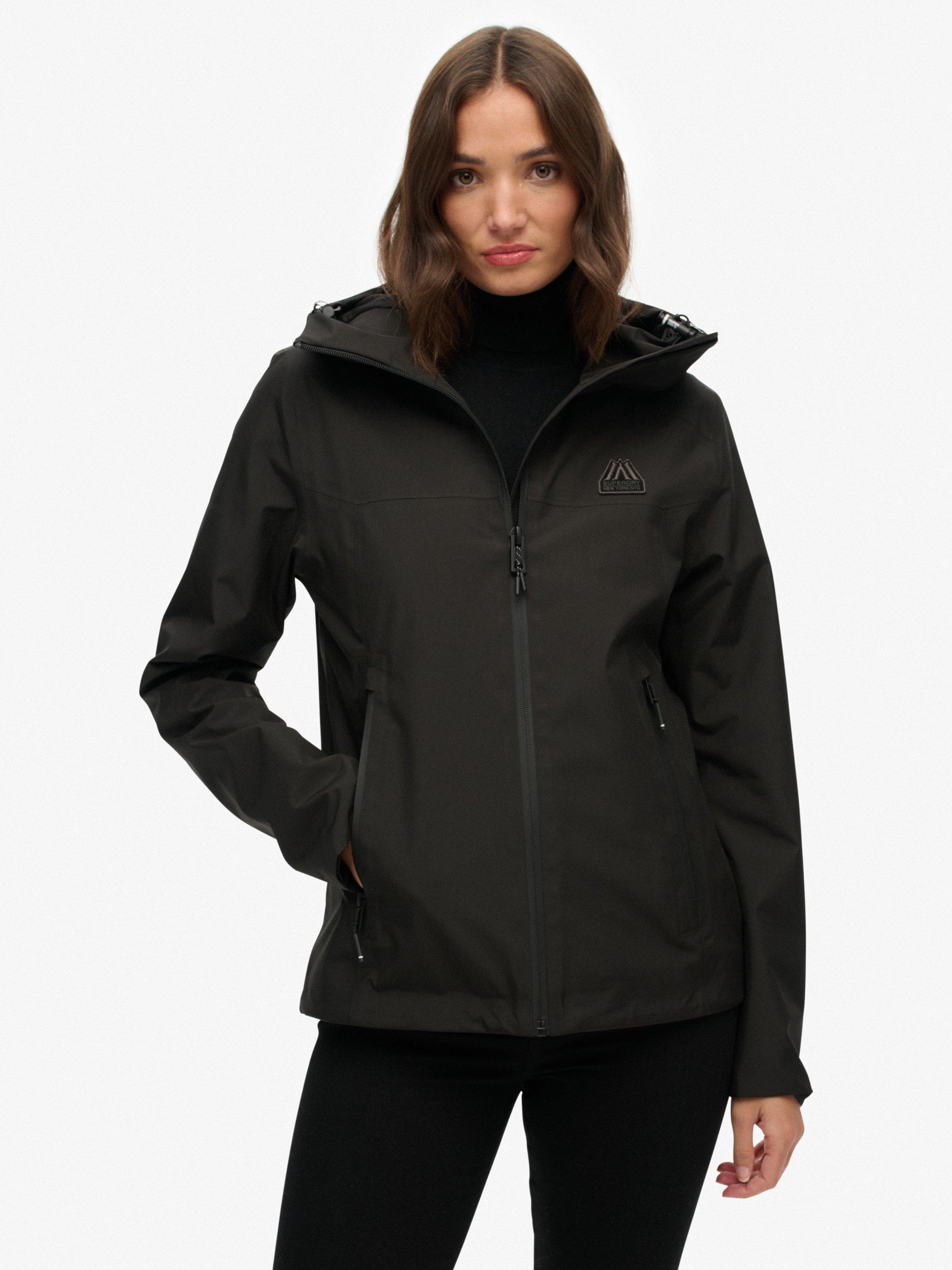 Product image 4 of 6, which shows Superdry Waterproof Shell Jacket, Black, 6