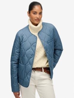 Superdry Quilted Lite Liner Jacket, Dry Slate Blue, Dry Slate Blue