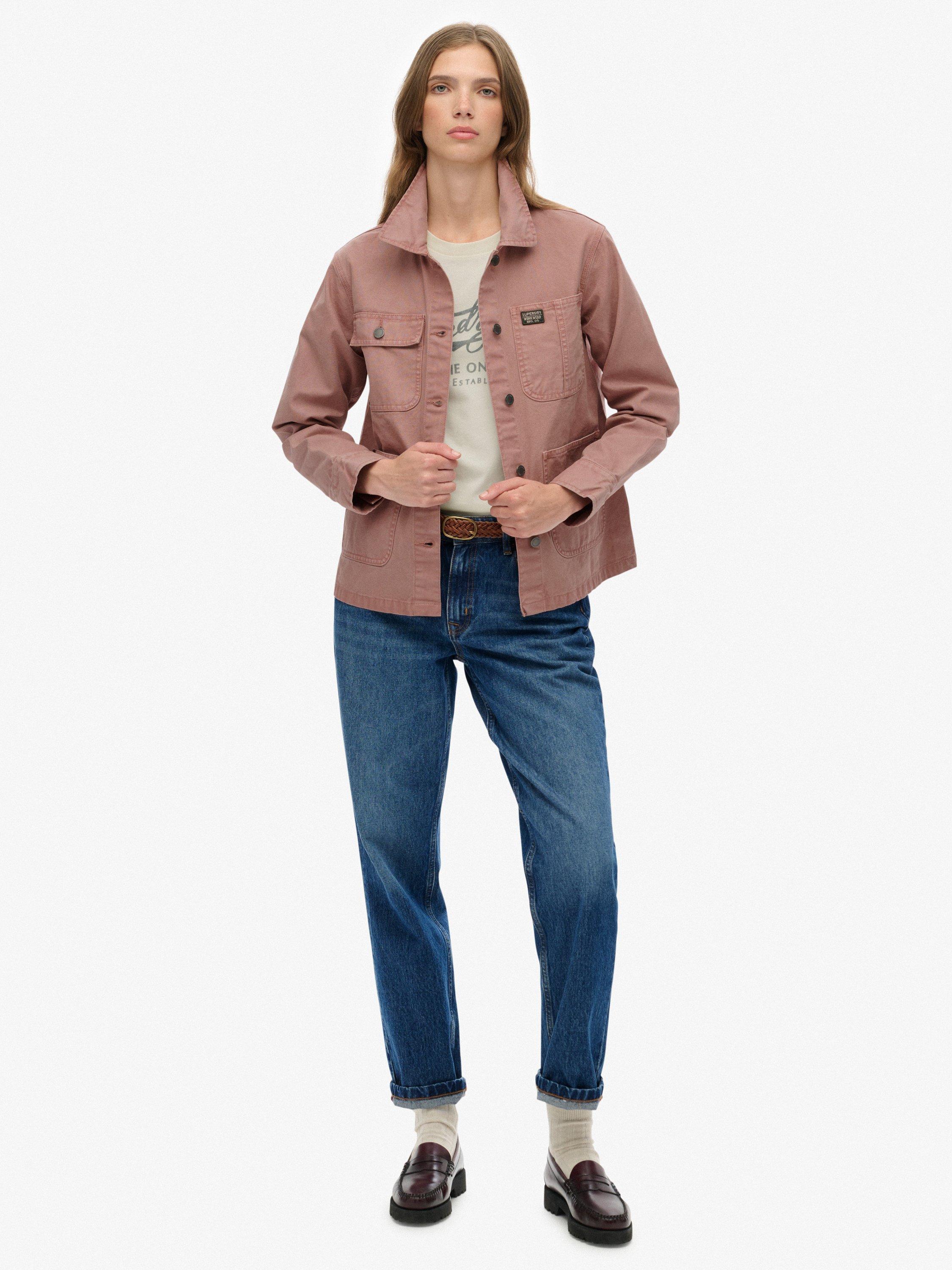 Product image 3 of 7, which shows Superdry Utility Chore Jacket, Ash Rose, 10