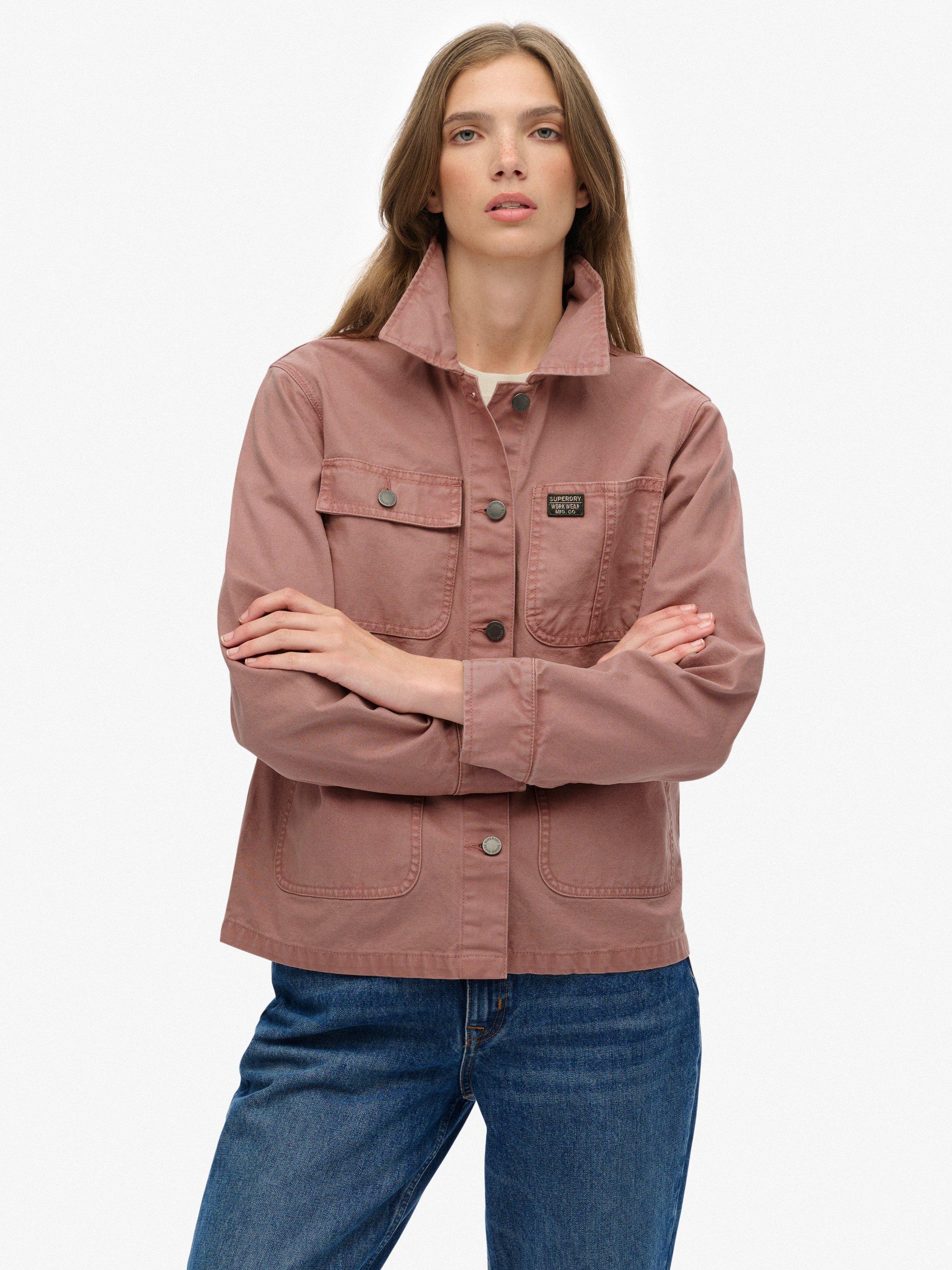 Product image 4 of 7, which shows Superdry Utility Chore Jacket, Ash Rose, 10