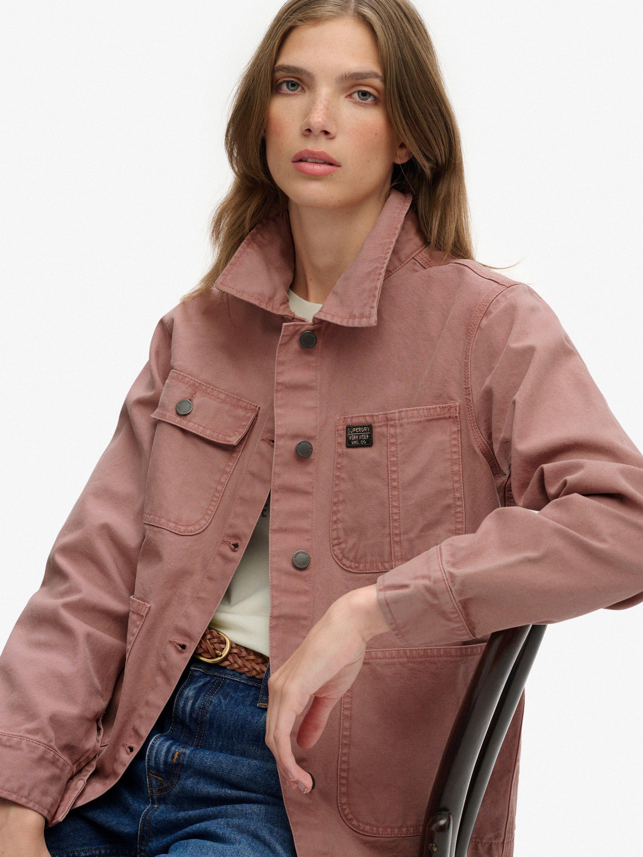 Product image 6 of 7, which shows Superdry Utility Chore Jacket, Ash Rose, 10