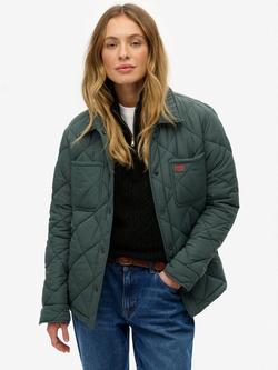 Superdry Quilted Chore Liner Jacket, Thyme Green, Thyme Green