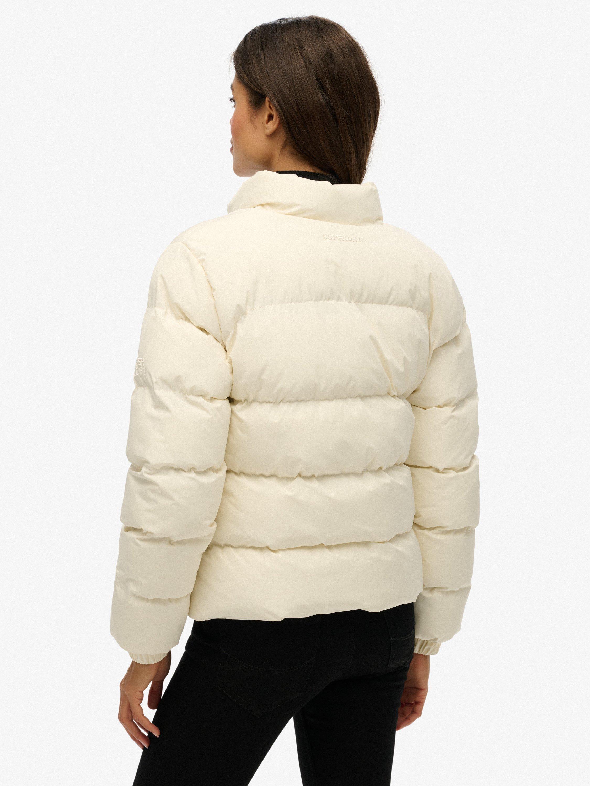 Product image 2 of 6, which shows Superdry Sports Puffer Jacket, Off White, 12