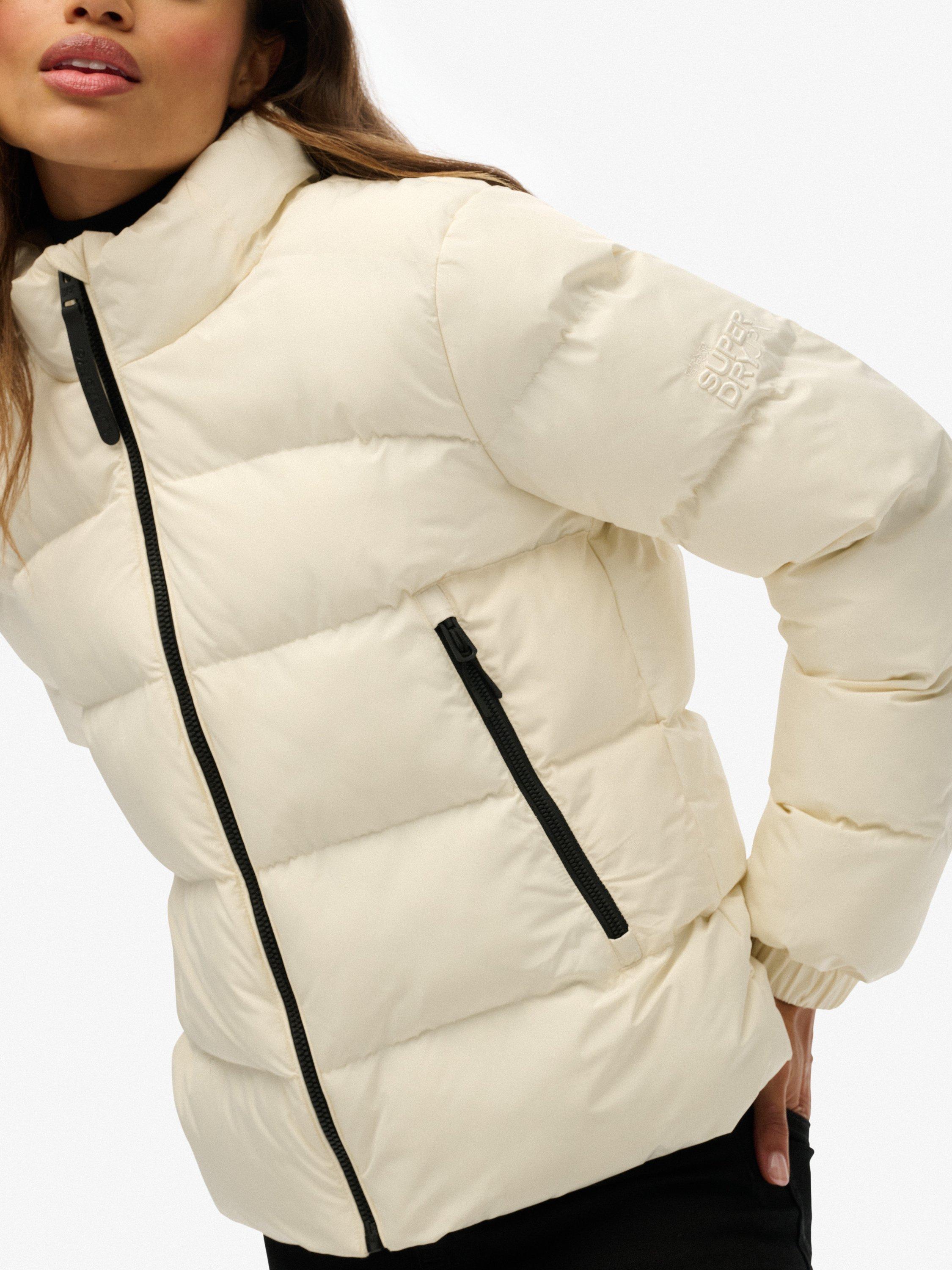 Product image 5 of 6, which shows Superdry Sports Puffer Jacket, Off White, 12