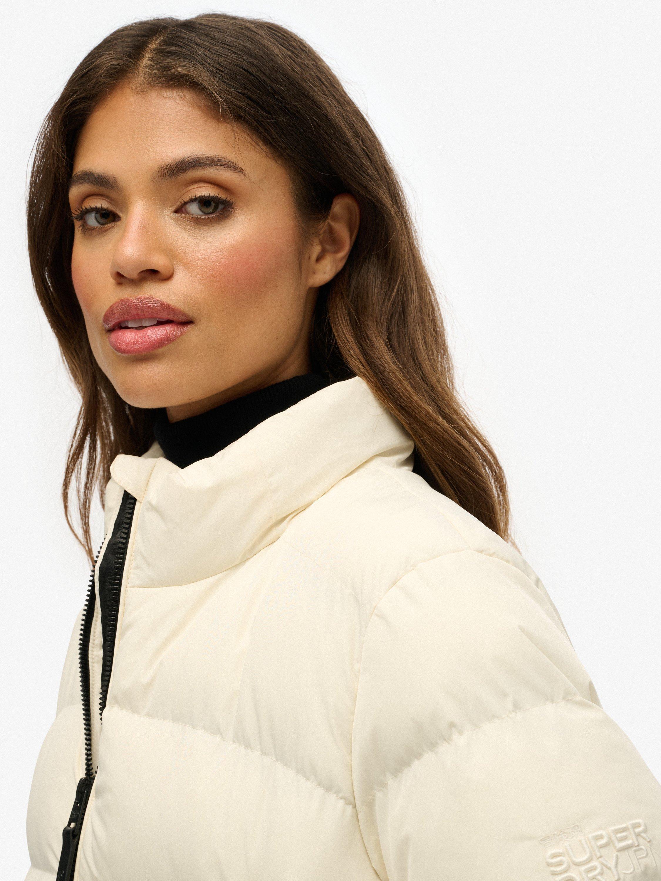 Product image 6 of 6, which shows Superdry Sports Puffer Jacket, Off White, 12
