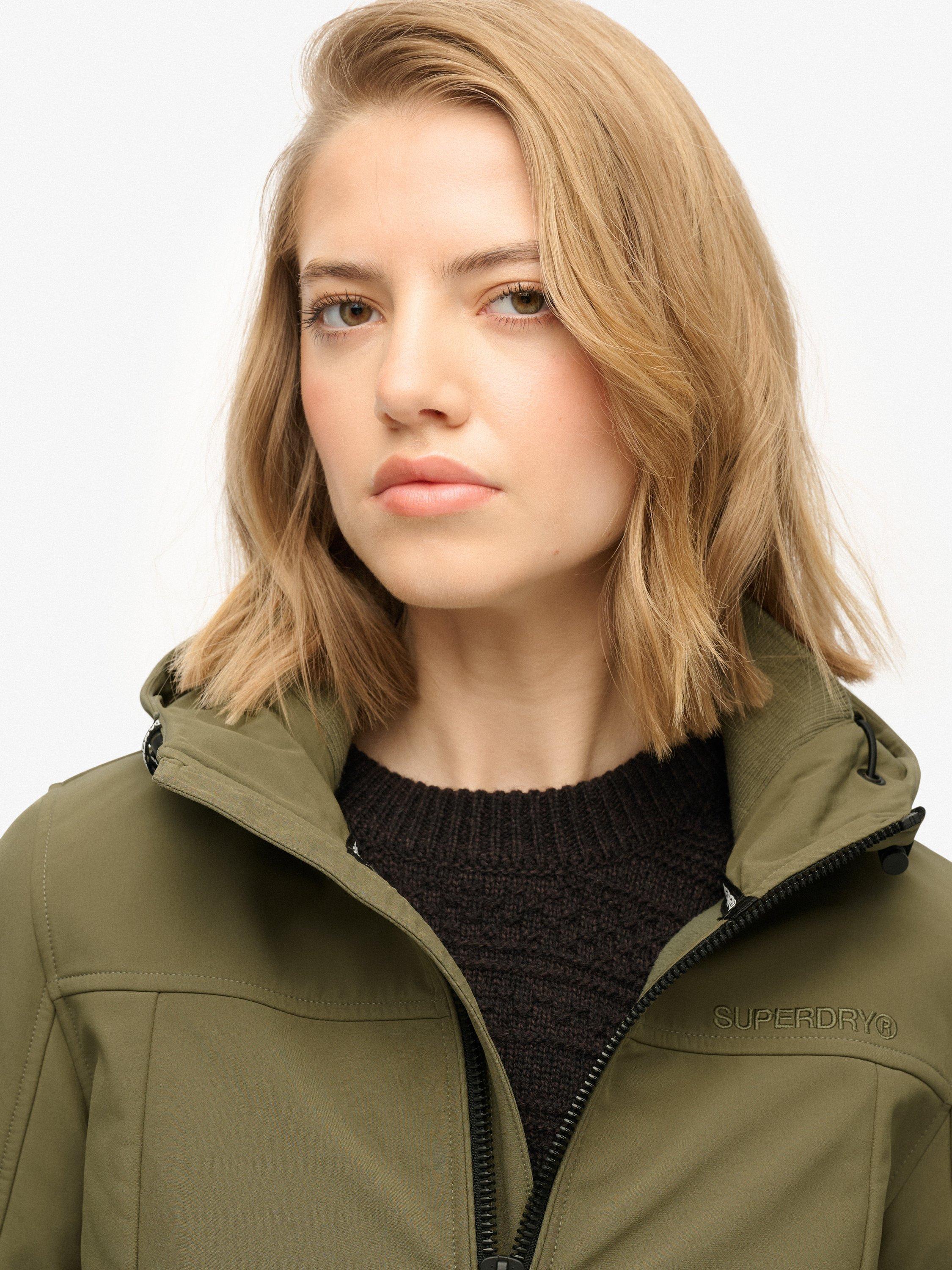 Product image 3 of 6, which shows Superdry Hooded Classic Trekker Jacket, Dusty Olive Green, 16