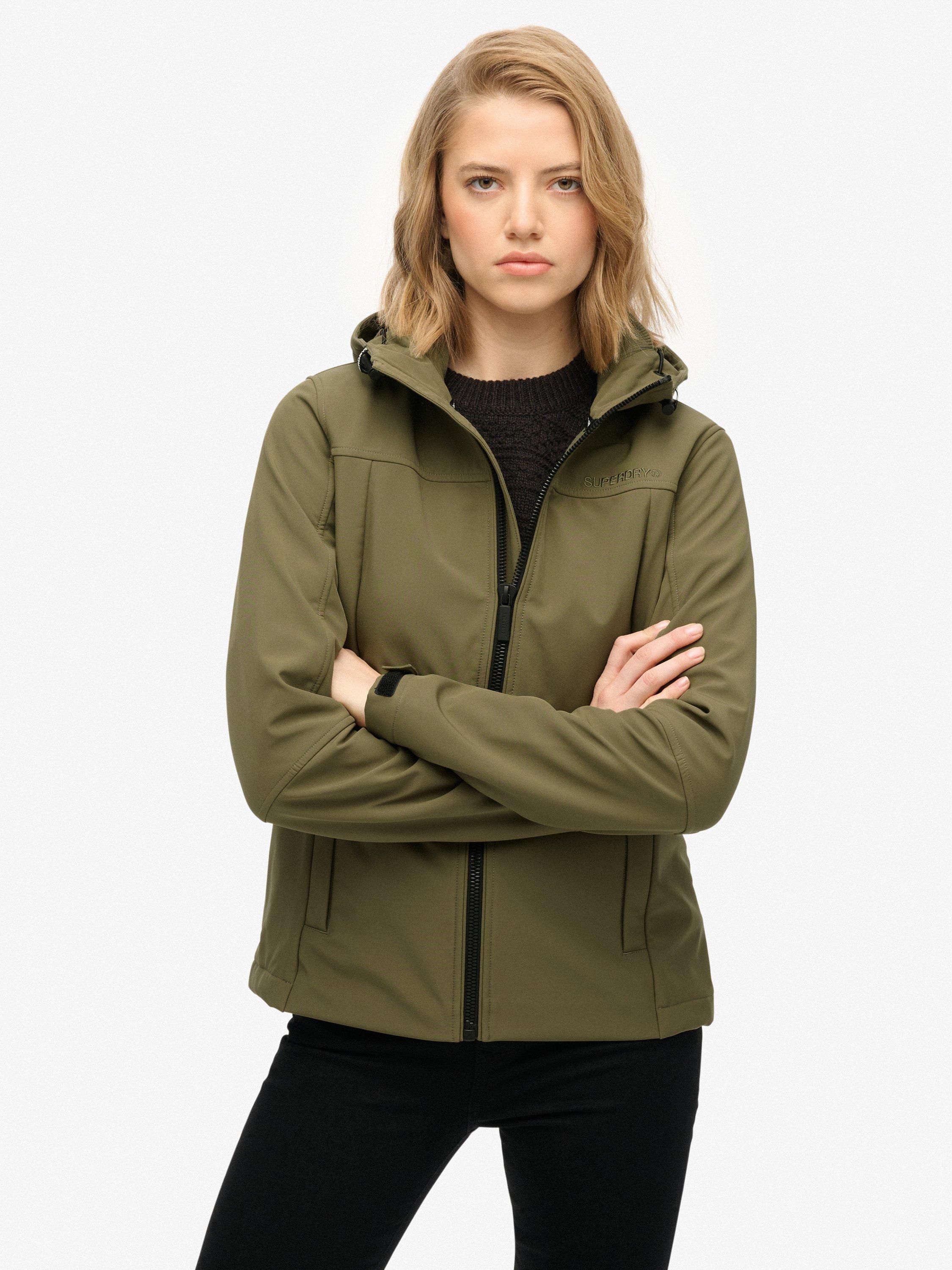 Product image 4 of 6, which shows Superdry Hooded Classic Trekker Jacket, Dusty Olive Green, 16