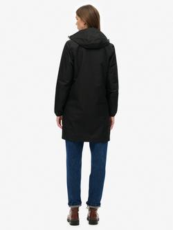 Superdry Longline Tri Windbreaker Jacket - view 2, Black