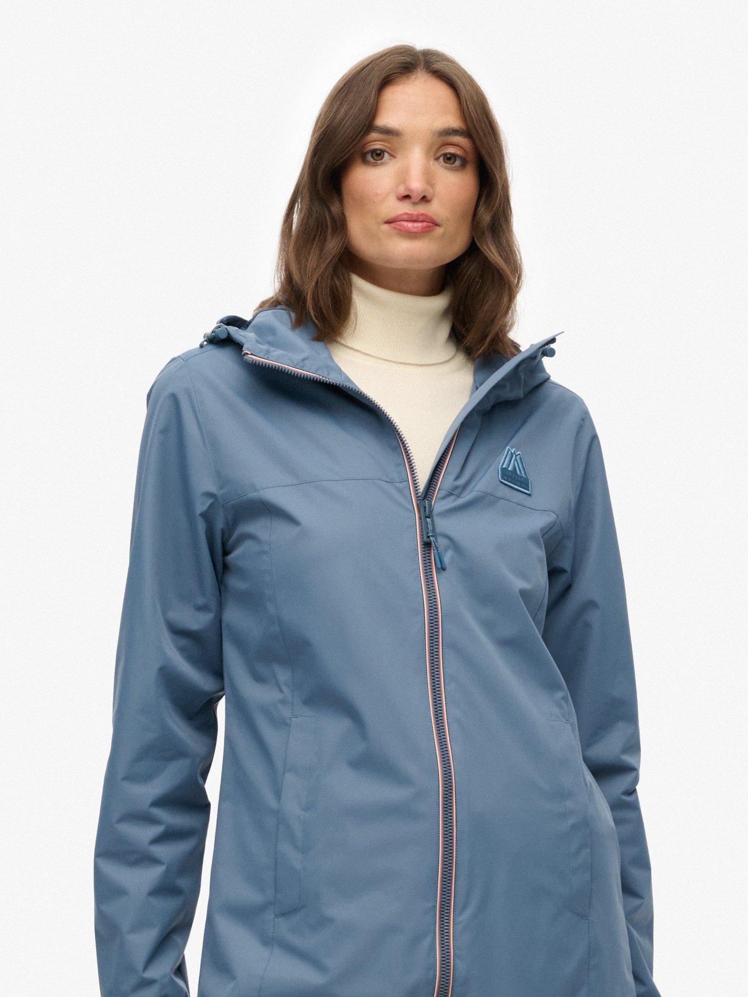 Product image 4 of 7, which shows Superdry Longline Tri Windbreaker Jacket, Dry Slate Blue, 6