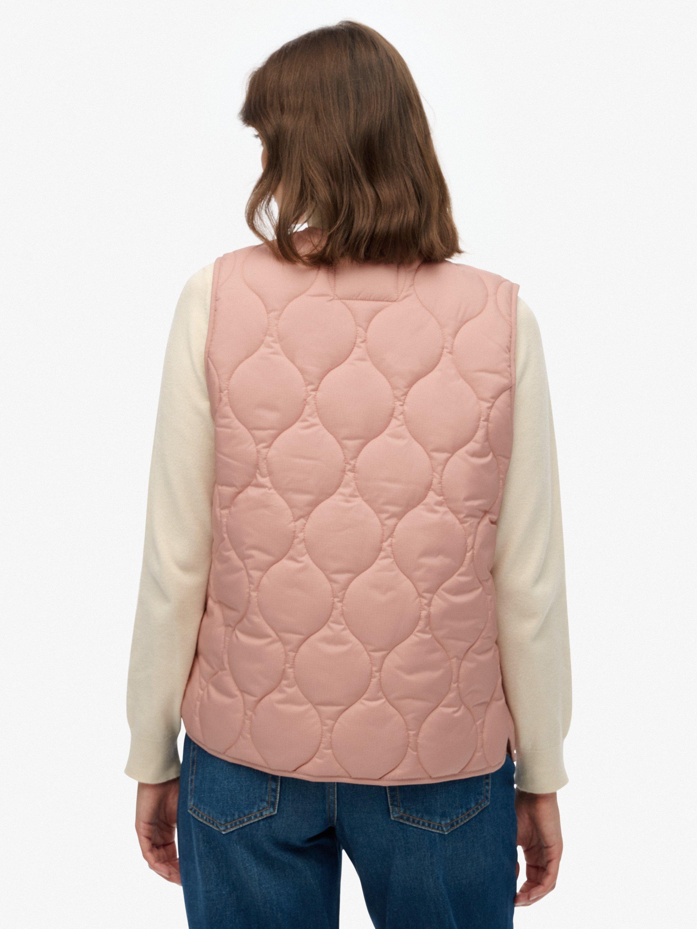 Product image 2 of 6, which shows Superdry Quilted Lite Liner Gilet, Vintage Blush, 6