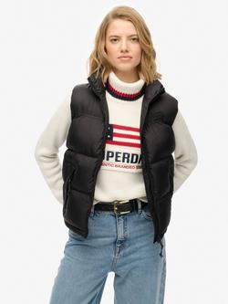 Superdry Tech Padded Gilet, Black/Black