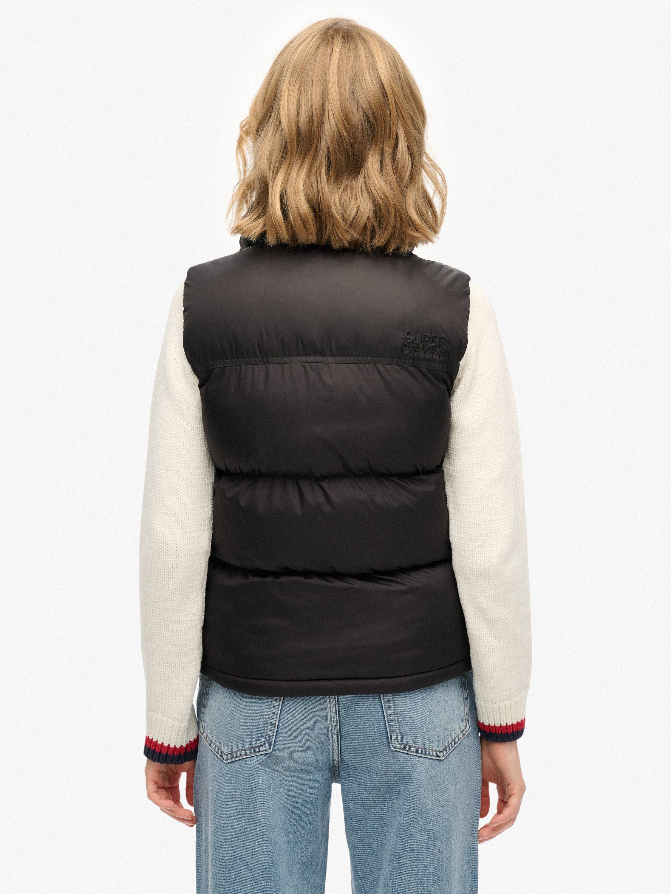 Product image 2 of 6, which shows Superdry Tech Padded Gilet, Black/Black, 6