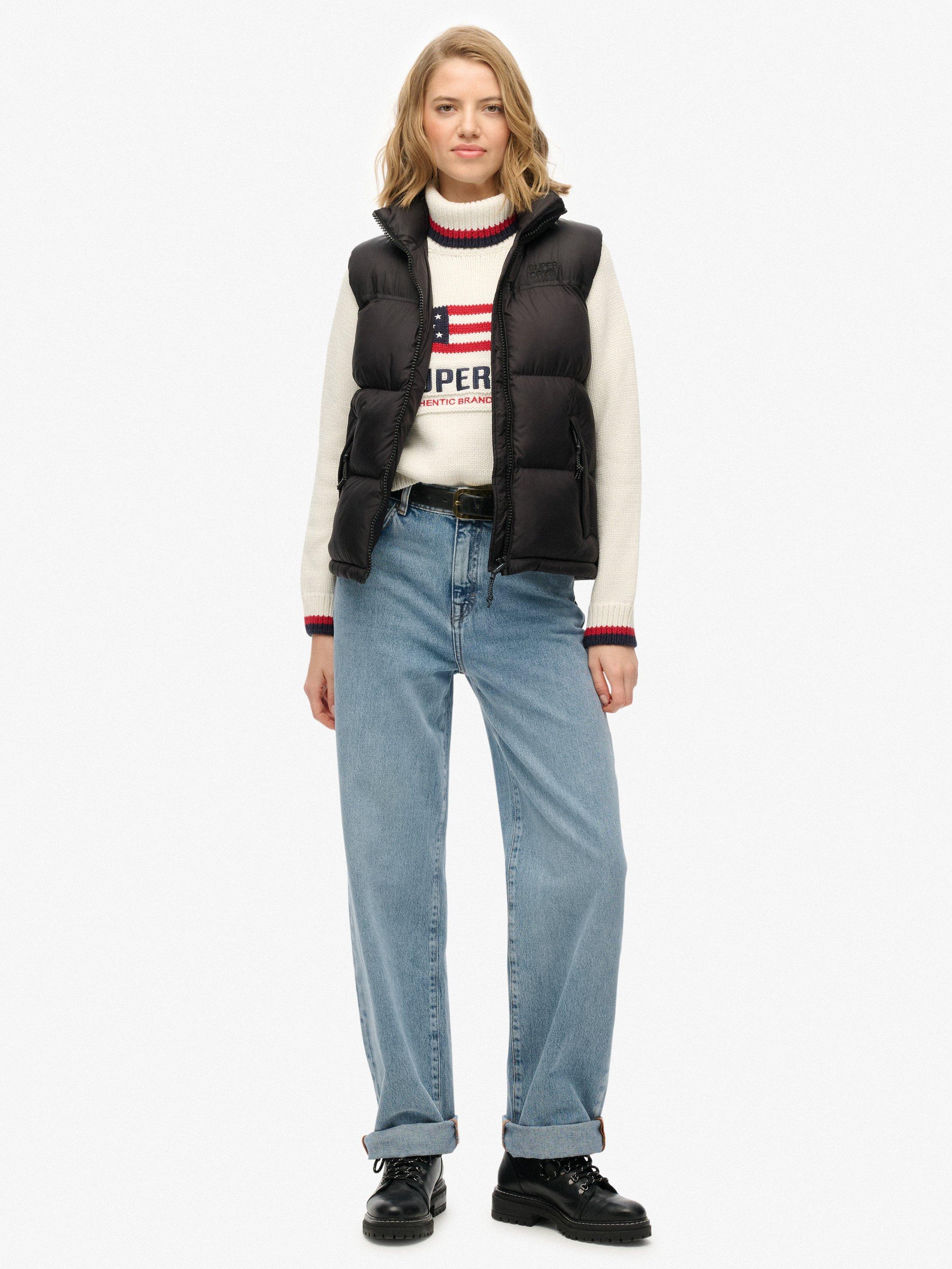 Product image 3 of 6, which shows Superdry Tech Padded Gilet, Black/Black, 6