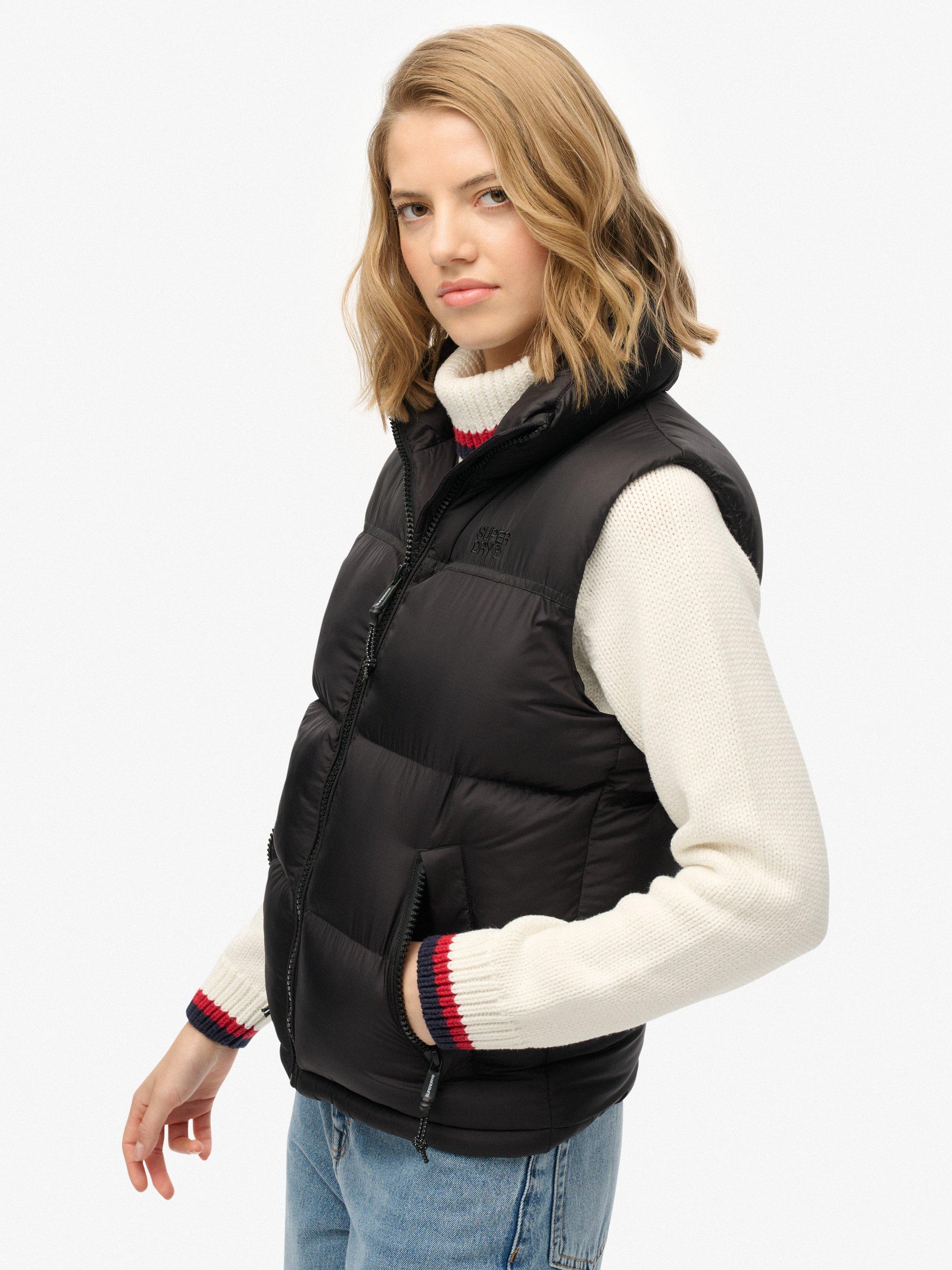 Product image 6 of 6, which shows Superdry Tech Padded Gilet, Black/Black, 6