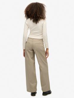 Superdry Mid Rise Baggy Chinos - view 2, Cobblestone Grey