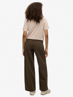 Superdry Mid Rise Baggy Trousers - view 2, Deep Khaki Green