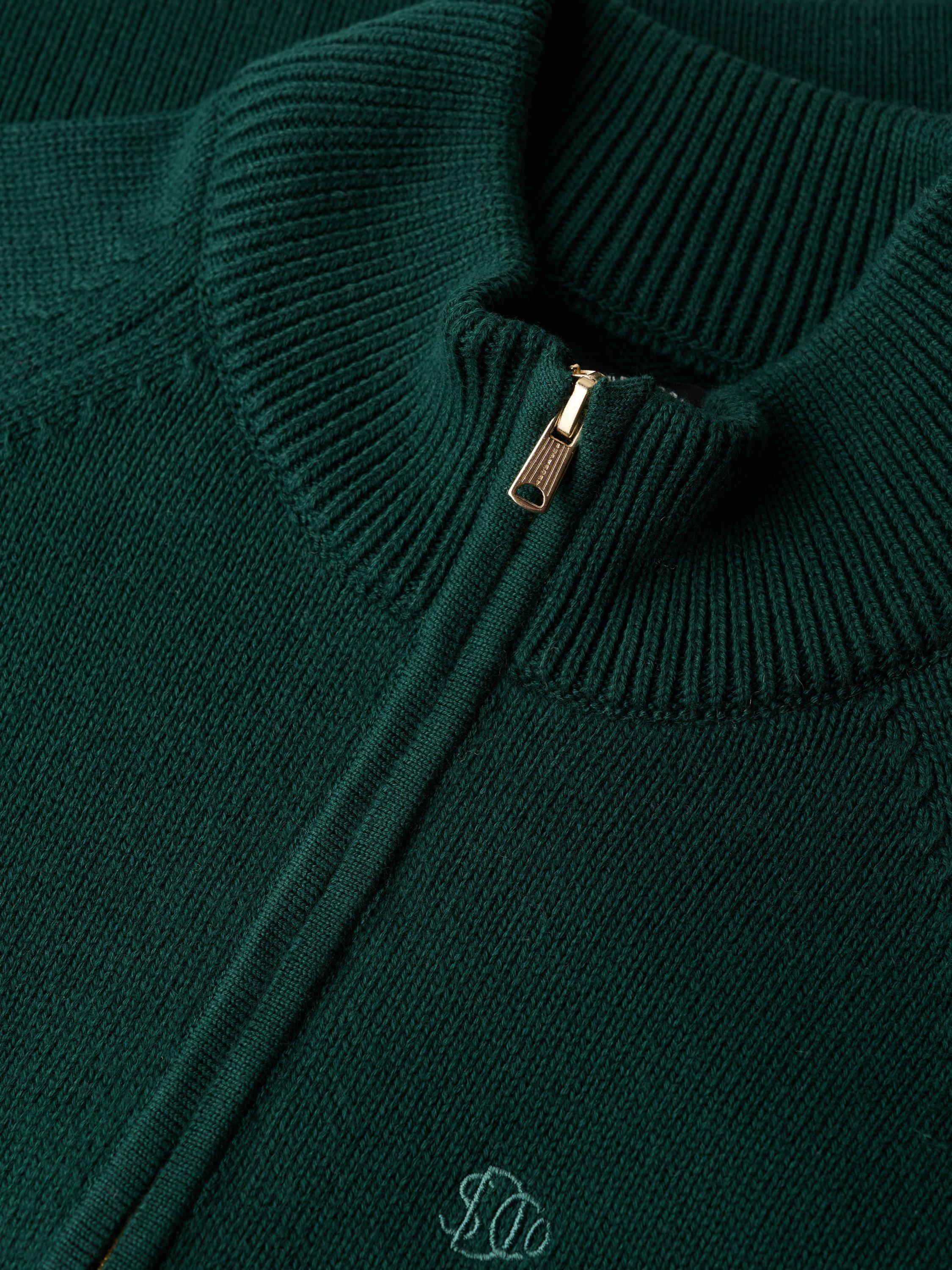 Product image 5 of 5, which shows Superdry Classic Knit 1/2 Zip Jumper, Dark Pine Green, 6