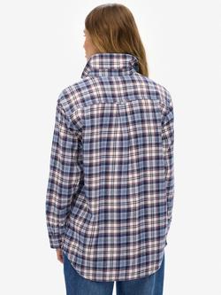 Superdry Check Flannel Boyfriend Shirt - view 2, Blue/Red