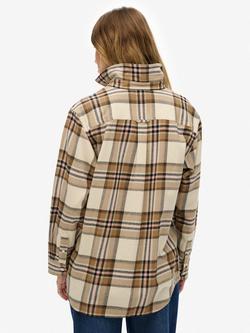 Superdry Check Flannel Boyfriend Shirt - view 2, Beige/Cream