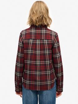 Superdry Lumberjack Check Flannel Shirt - view 2, Frontier Red