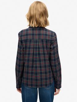 Superdry Lumberjack Check Flannel Shirt - view 2, Navy/Yellow