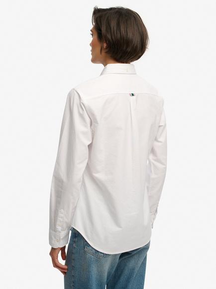 Superdry Slim Oxford Button Down Long Sleeve Shirt - view 2, White
