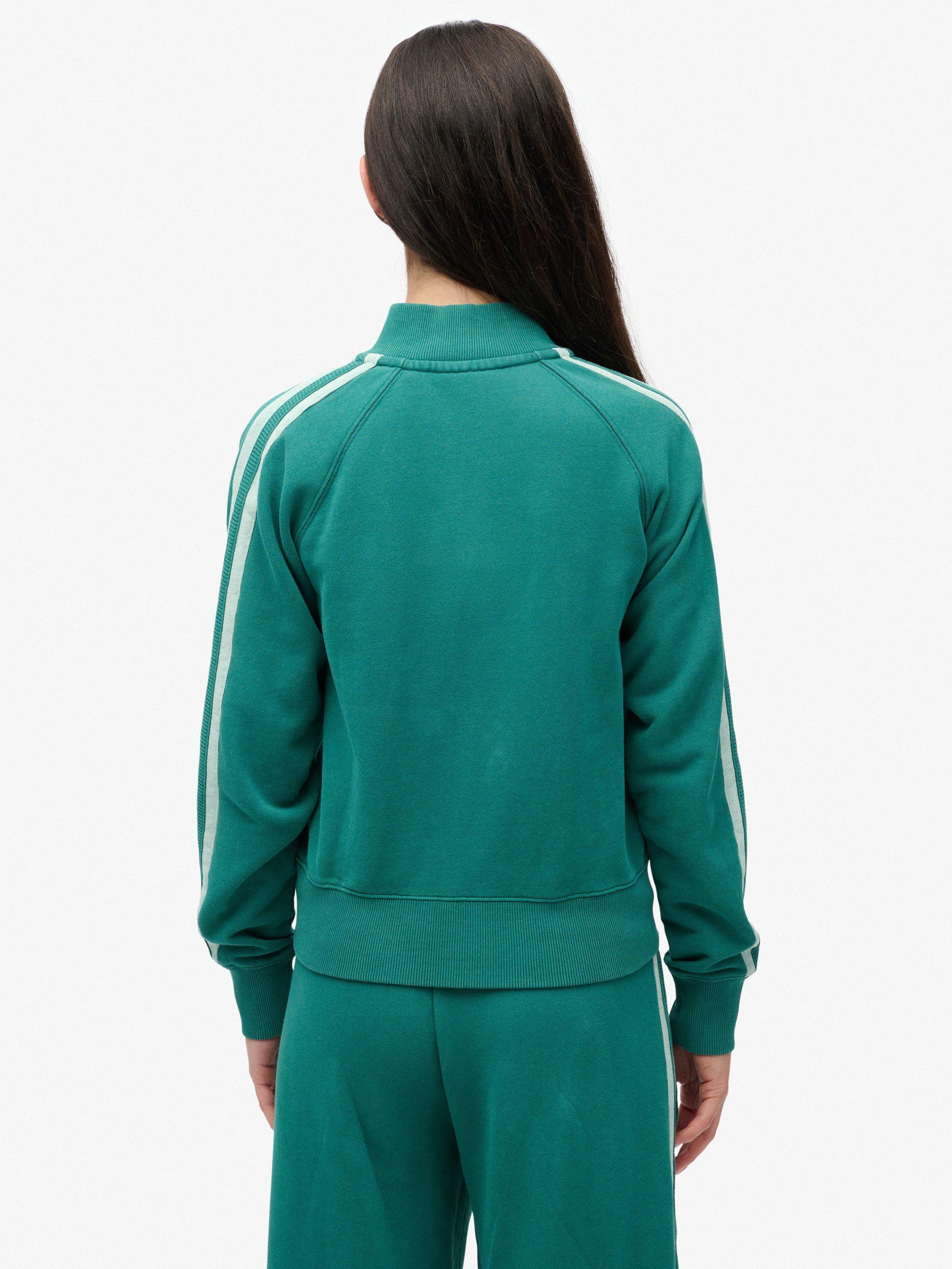 Product image 2 of 6, which shows Superdry Essential Logo Track Top, Alpine Green, 6