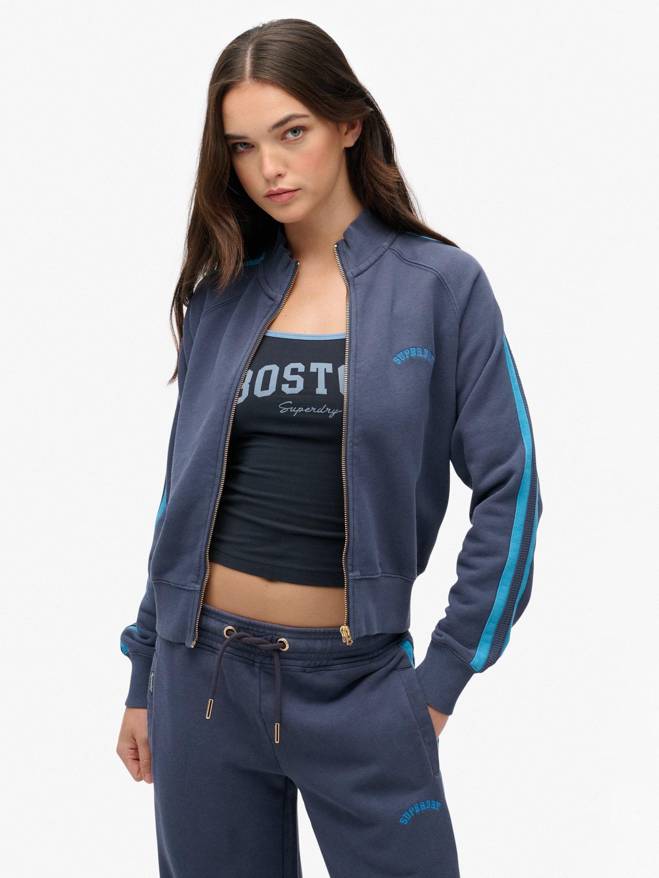 Product image 1 of 6, which shows Superdry Essential Logo Track Top, Lauren Navy, 6