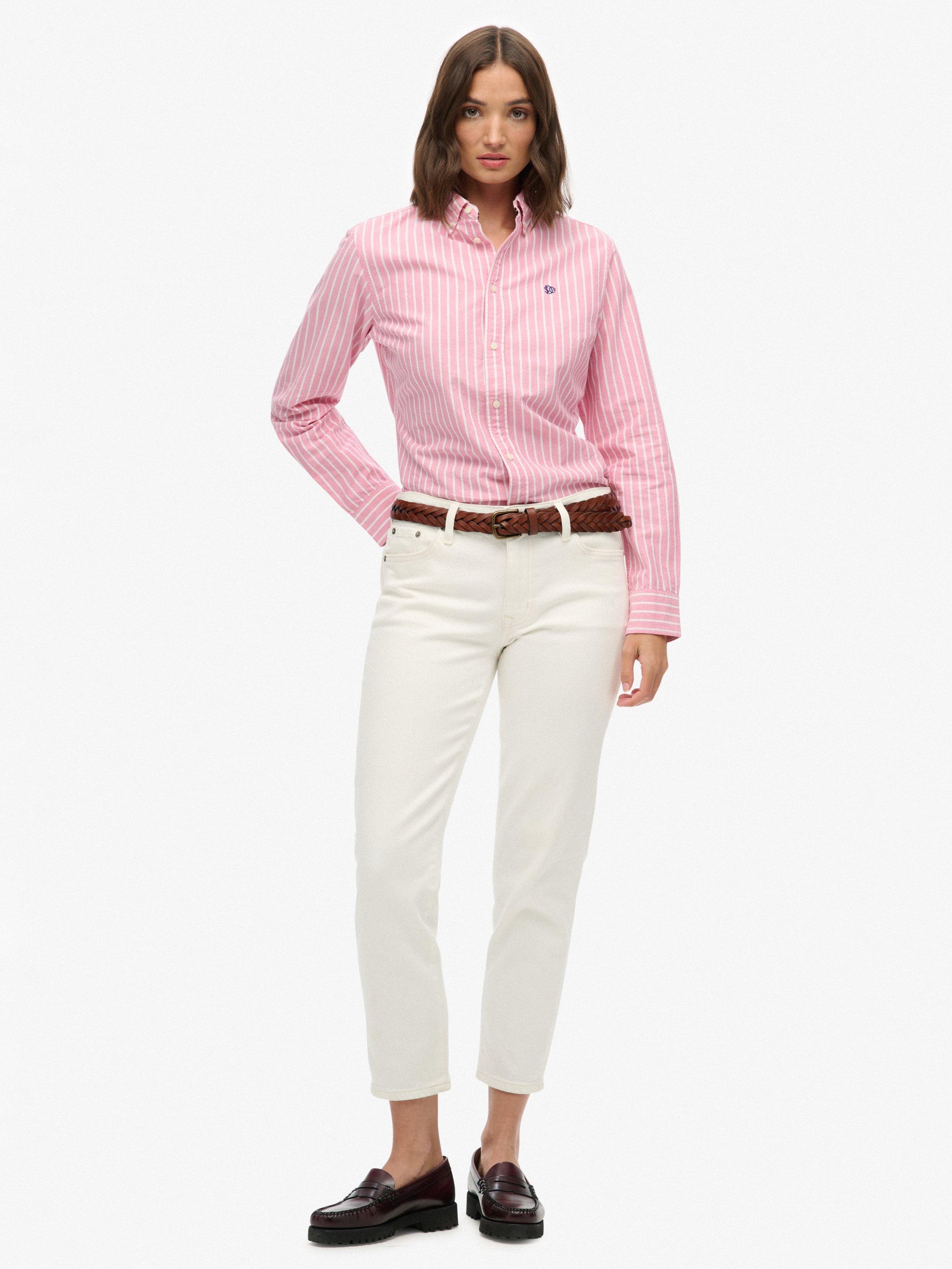 Product image 3 of 6, which shows Superdry Slim Oxford Button Down Long Sleeve Shirt, Broker, 14