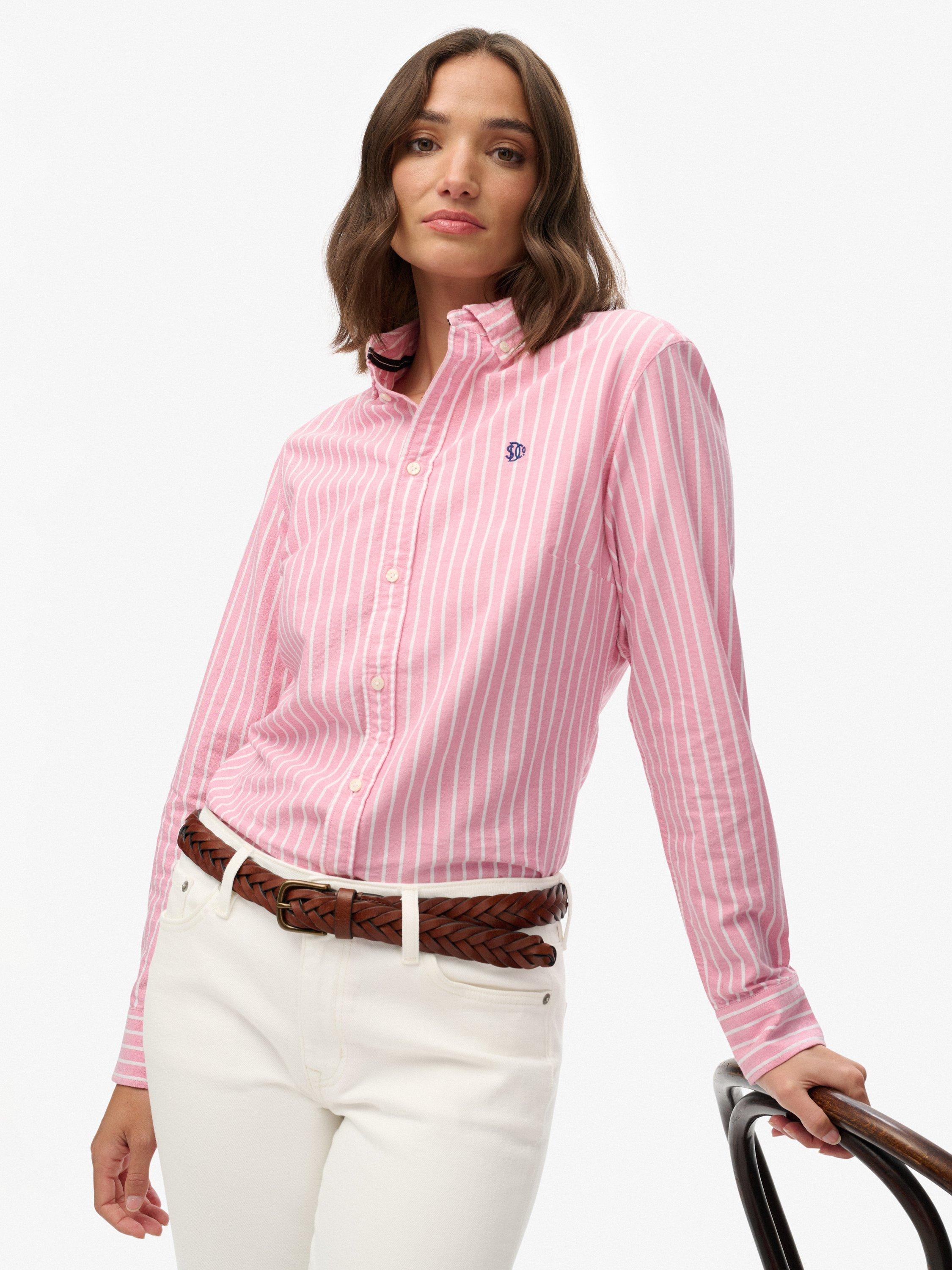Product image 4 of 6, which shows Superdry Slim Oxford Button Down Long Sleeve Shirt, Broker, 14