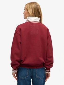 Superdry Country Club V-Neck Sweatshirt - view 2, Stanton Red