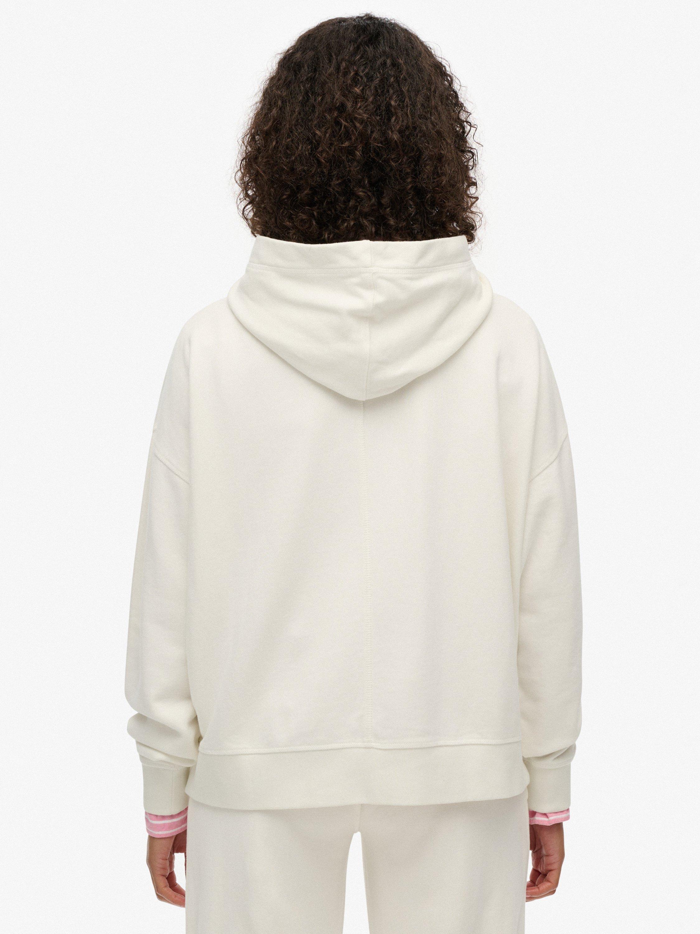 Product image 2 of 5, which shows Superdry Studios Relaxed Hoodie, Off White, 14
