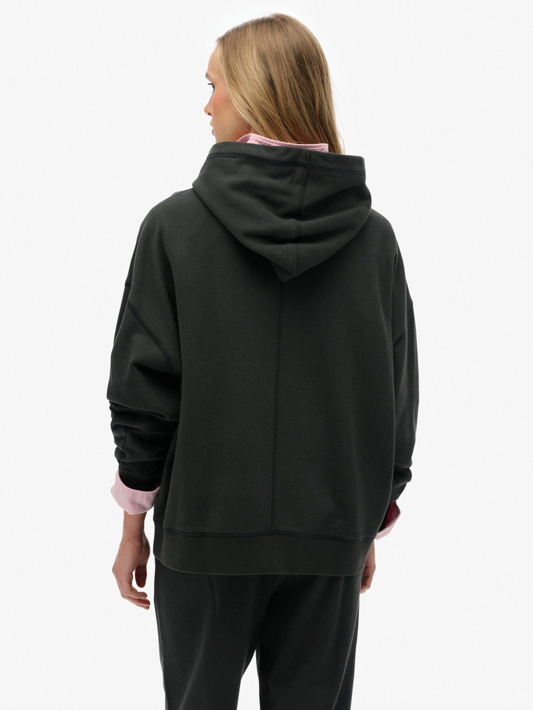 Product image 2 of 6, which shows Superdry Studios Relaxed Hoodie, Washed Black, 6