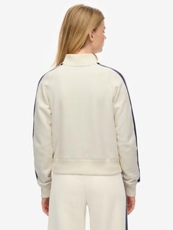 Superdry Athletic Essentials Logo Track Top, Off White - view 2, Off White
