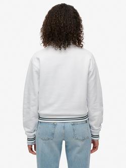 Superdry Country Club Embossed 1/2 Zip Jumper, White - view 2, White