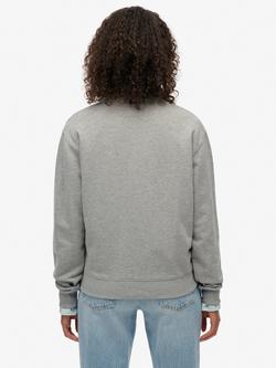 Superdry Country Club Crest Half Zip Sweatshirt, Grey Marl - view 2, Grey Marl
