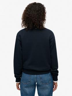 Superdry Country Club Crest 1/2 Zip Sweatshirt, Eclipse Navy - view 2, Eclipse Navy