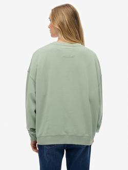 Superdry Athletic Essentials Relaxed Crew Sweatshirt - view 2, Light Jade Green