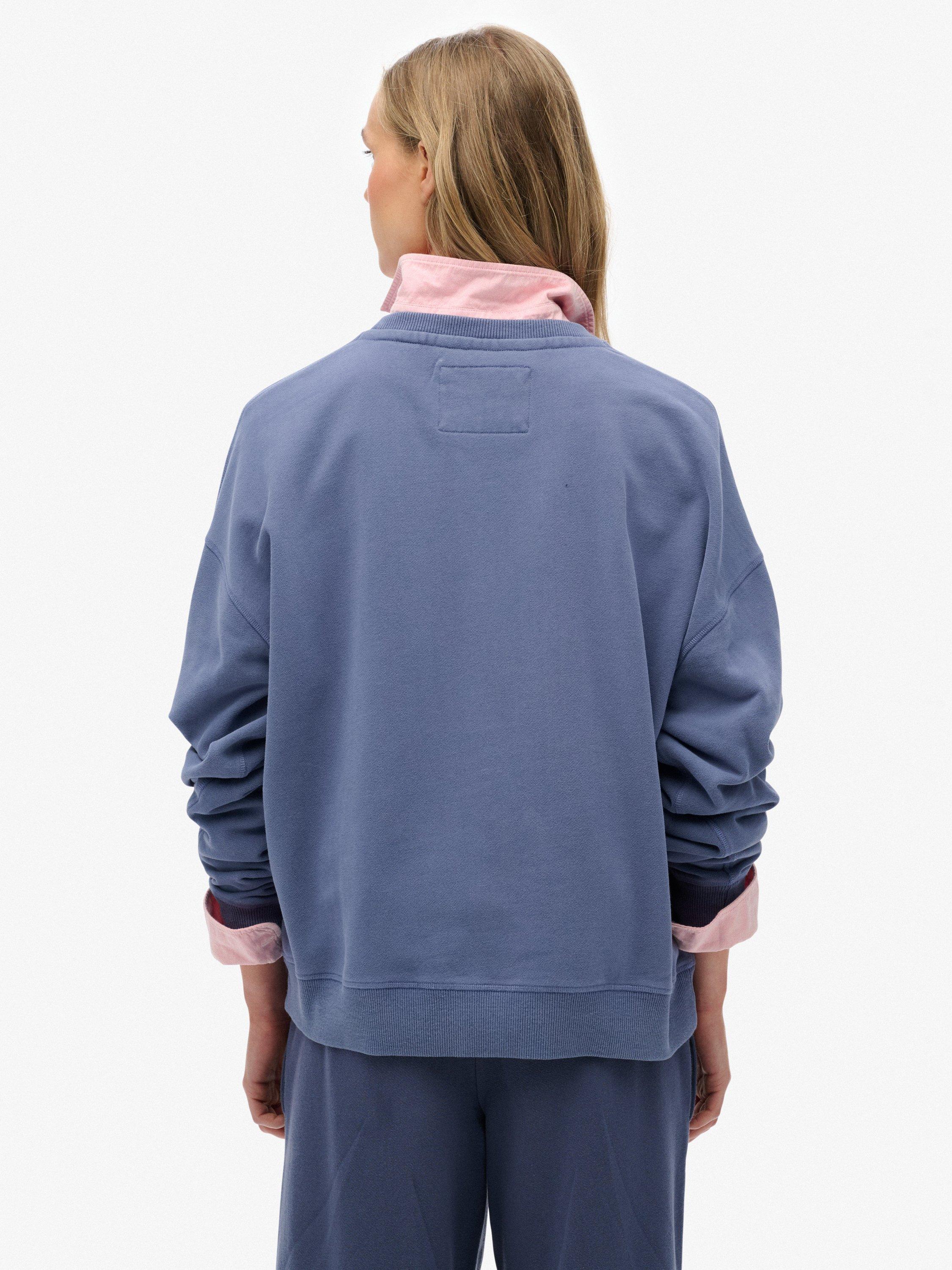 Product image 2 of 6, which shows Superdry Athletic Essentials Relaxed Crew Sweatshirt, Navy, 12