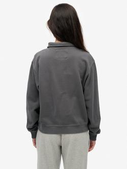 Superdry Athletic Collared 1/2 Zip Jumper - view 2, Charcoal