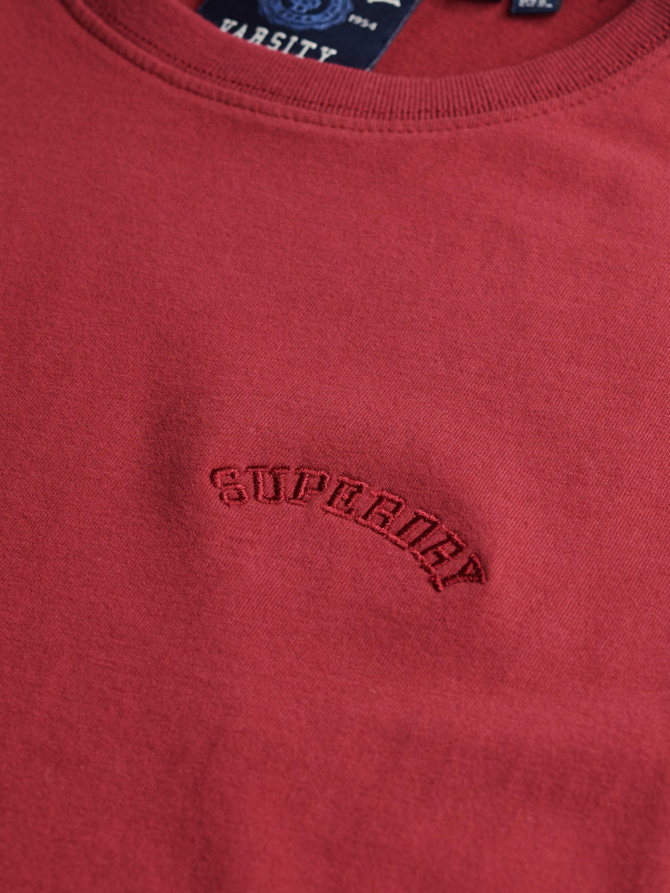 Product image 6 of 6, which shows Superdry Essential Logo Fitted T-Shirt, Bordeaux Red, 6